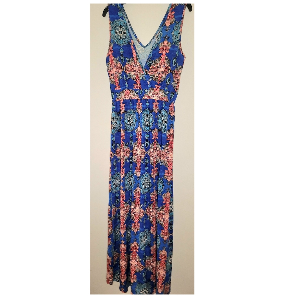 Blue Boho Long Dress